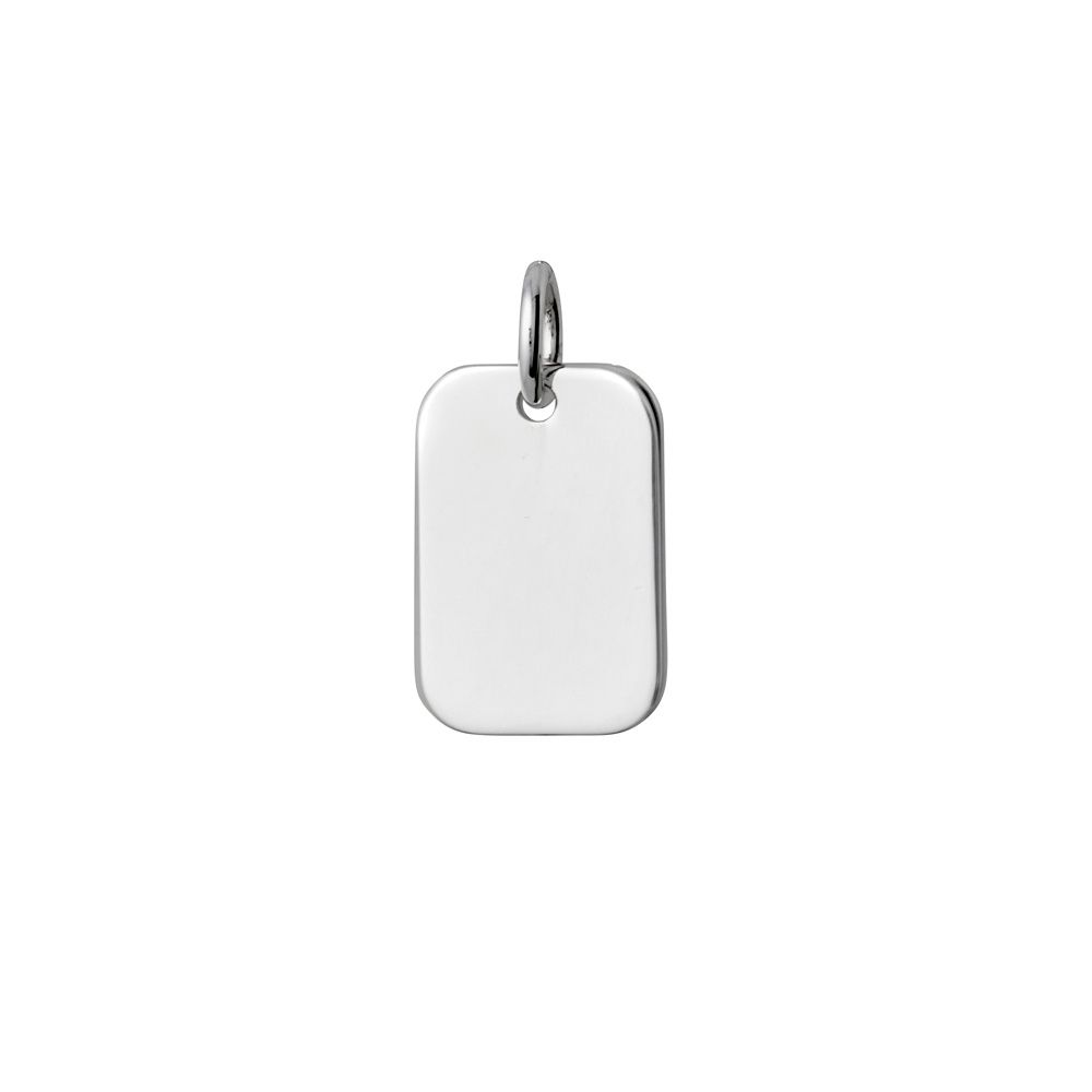 DPI - Sterling Silver plain rectangle pendant P1000