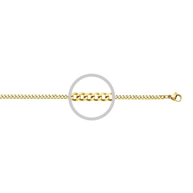 DPI Blaze stainless steel 3MM shiny steel curb link chain SSCH4G