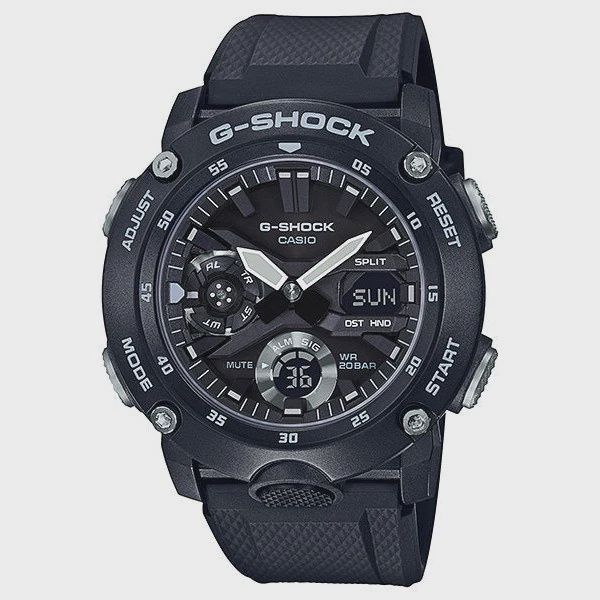 CASIO G SHOCK DUO CARBON CORE GUARD WORLD TIME ALARM GA2000S-1A