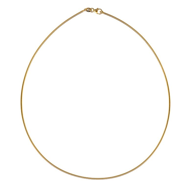 JC 9ct y/g  italian Omega chain 1.4mm 42cm OM120/42/9Y