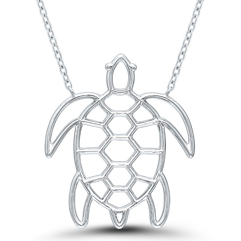 memento turtle necklace with chain  ( BOX ) IN0273