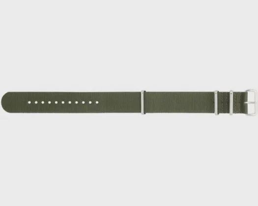 NATO TEXTILE  22MM ARMY GREEN SILV BCKL NA-22-AG-S