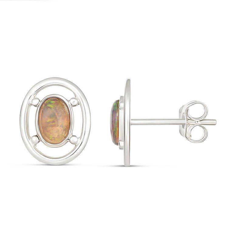 Paterson - Aria 6x4mm Oval Triplet Opal Stud Earring s/silver E961-TA