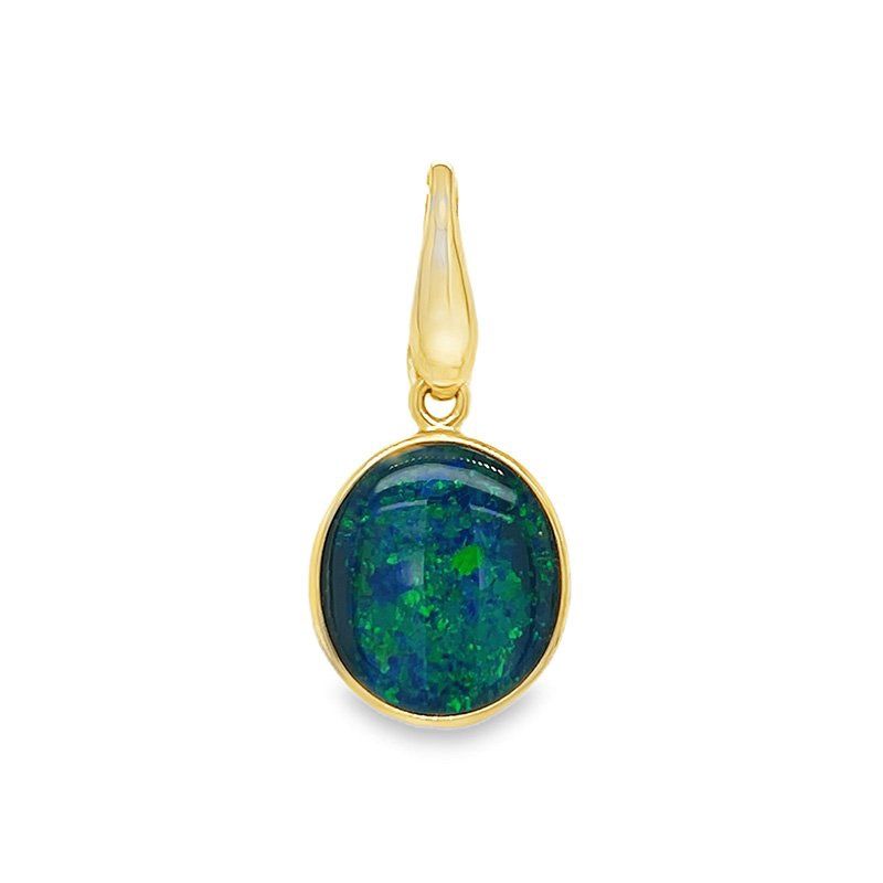 Paterson 9ct YG 14x12mm oval triplet opal pdt PO893-TC