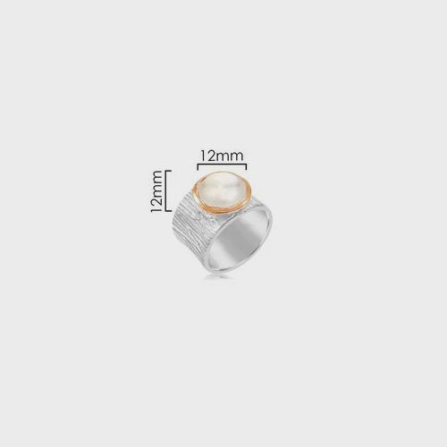 s s Pearl ring 1.2cm rose gold trip size 11 RG748PRG-11