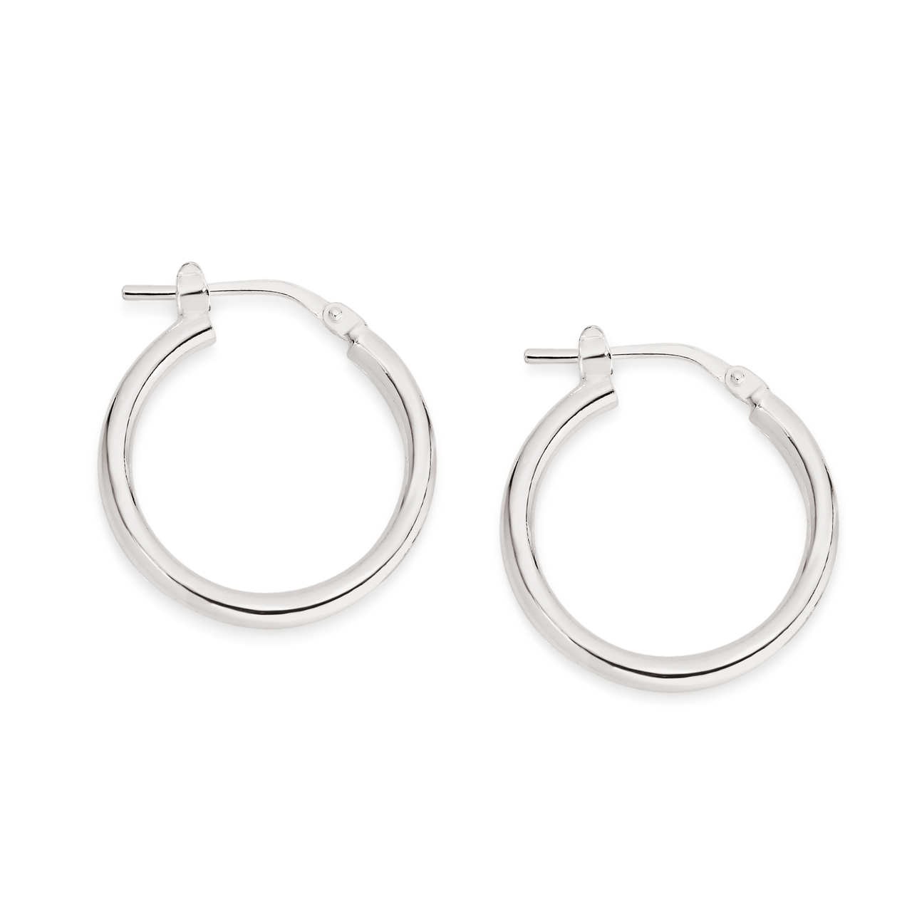 SS 15mm 2mm round tube polished hoops AG00144