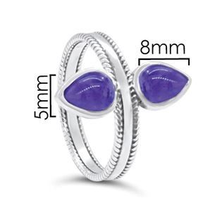 S S s/s amethyst ring20x6mm Sz 7 R041AME-7