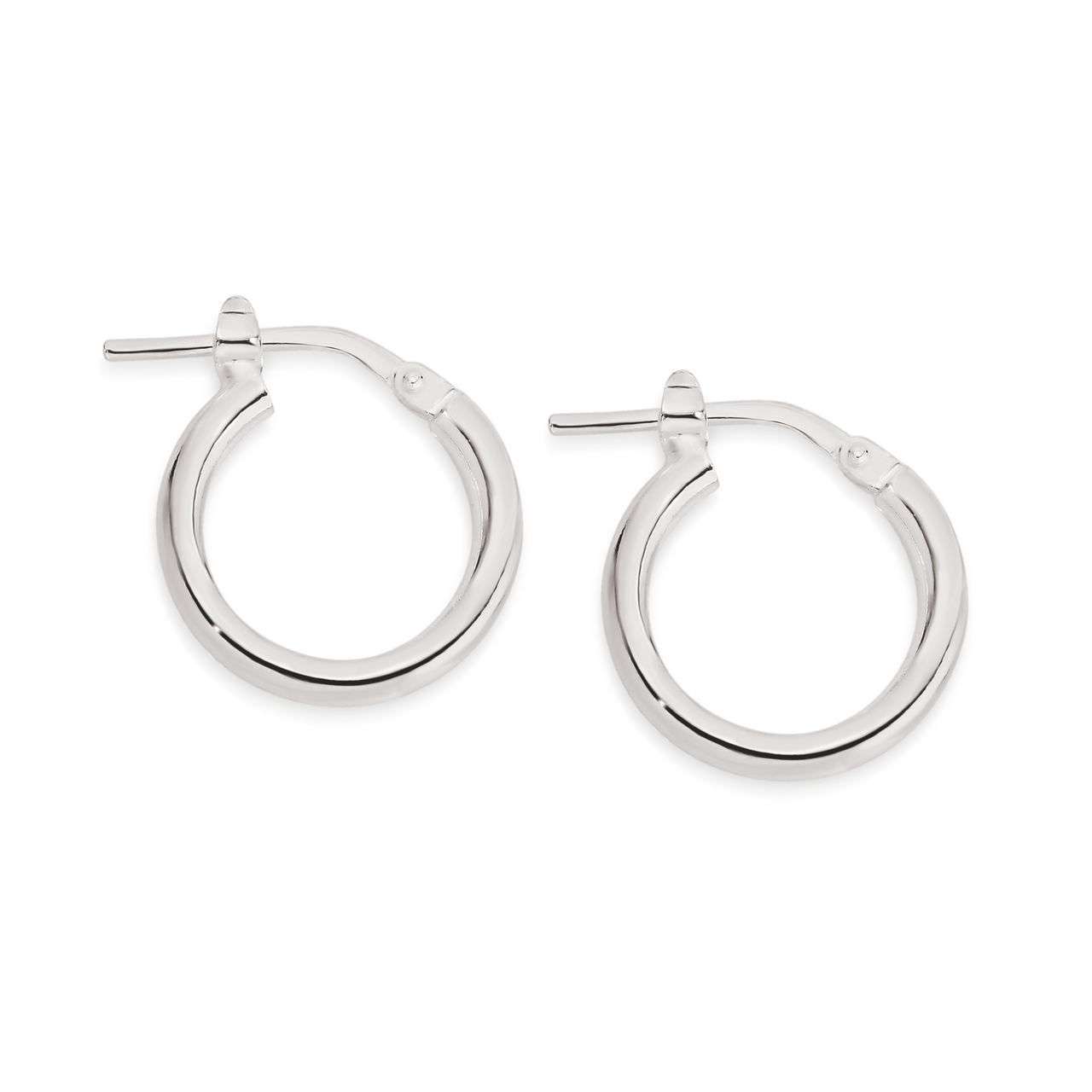 SS 10mm 2mm round tube polished hoops AG00143
