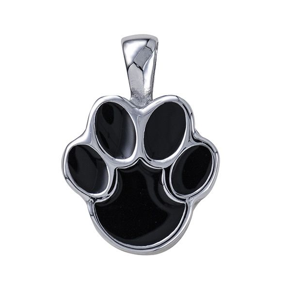 ST STEEL PAW PRINT MEMORIAL PENDANT STP185
