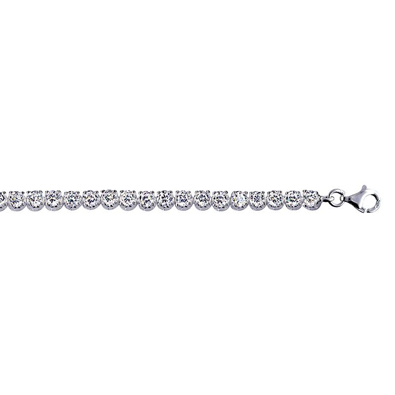 SS ROUND CZ TENNIS BRACELET BO21CZ