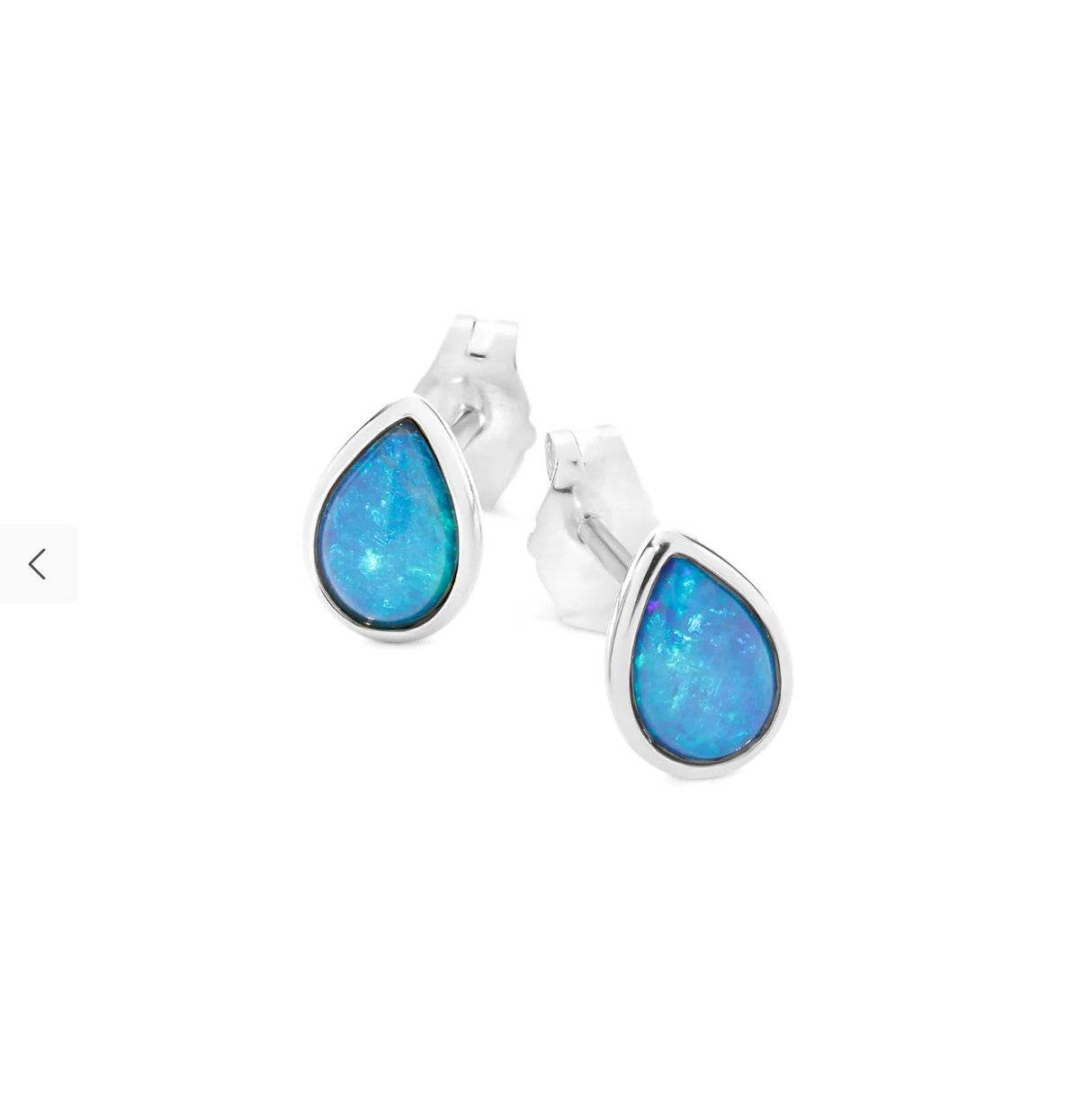 SSLIGHT SOLID OPAL 6 X 4 MM TEAR DROP STUDS OE008-SS