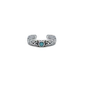 Stones S - 925 s/s TURQUOISE Boho Toe Ring TR007-SS