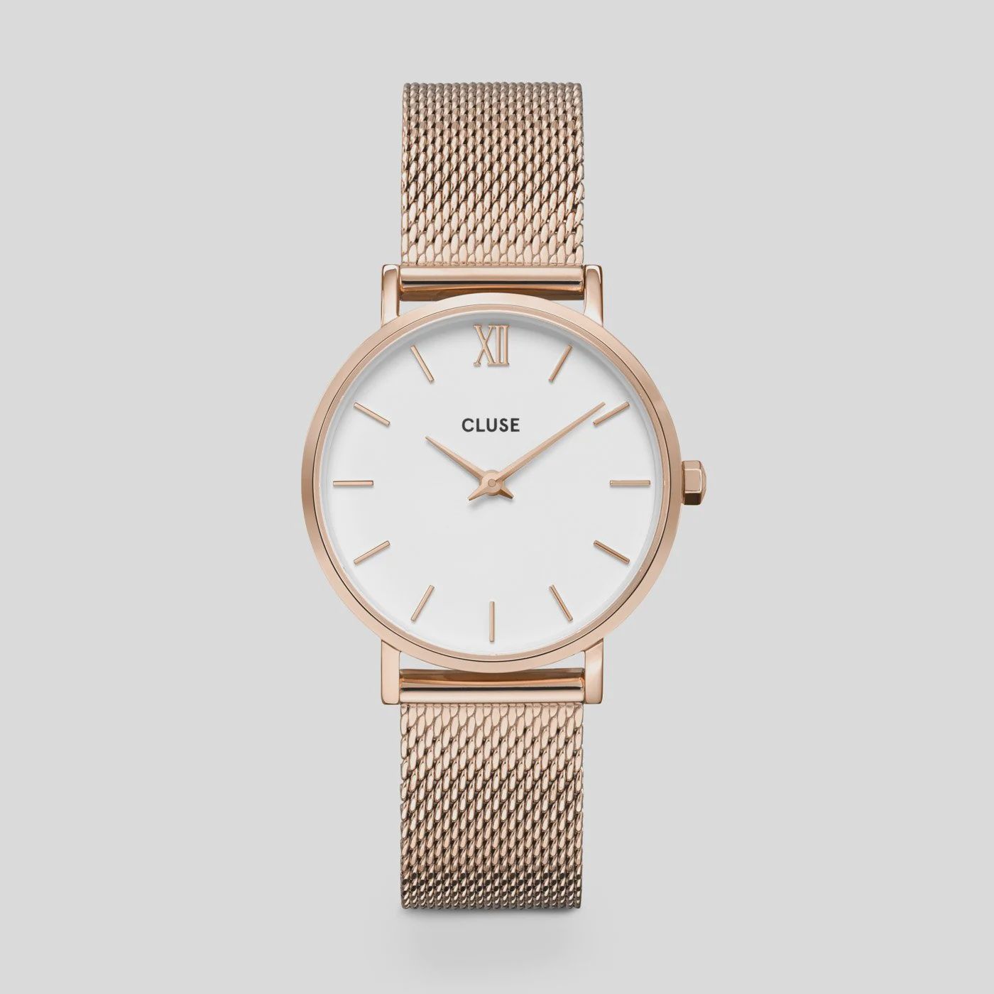 Cluse Minuit Mesh Rose gold/White CW0101203001