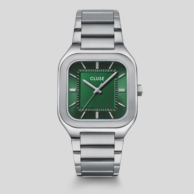 Cluse Quadrus Green/Steel watch CW25702