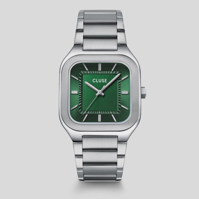 Cluse Quadrus Green/Steel watch CW25702