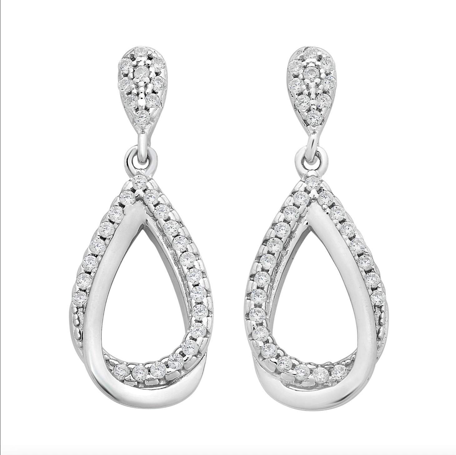 M3375  CUBIC ZIRCONIA  DROP EARRINGS