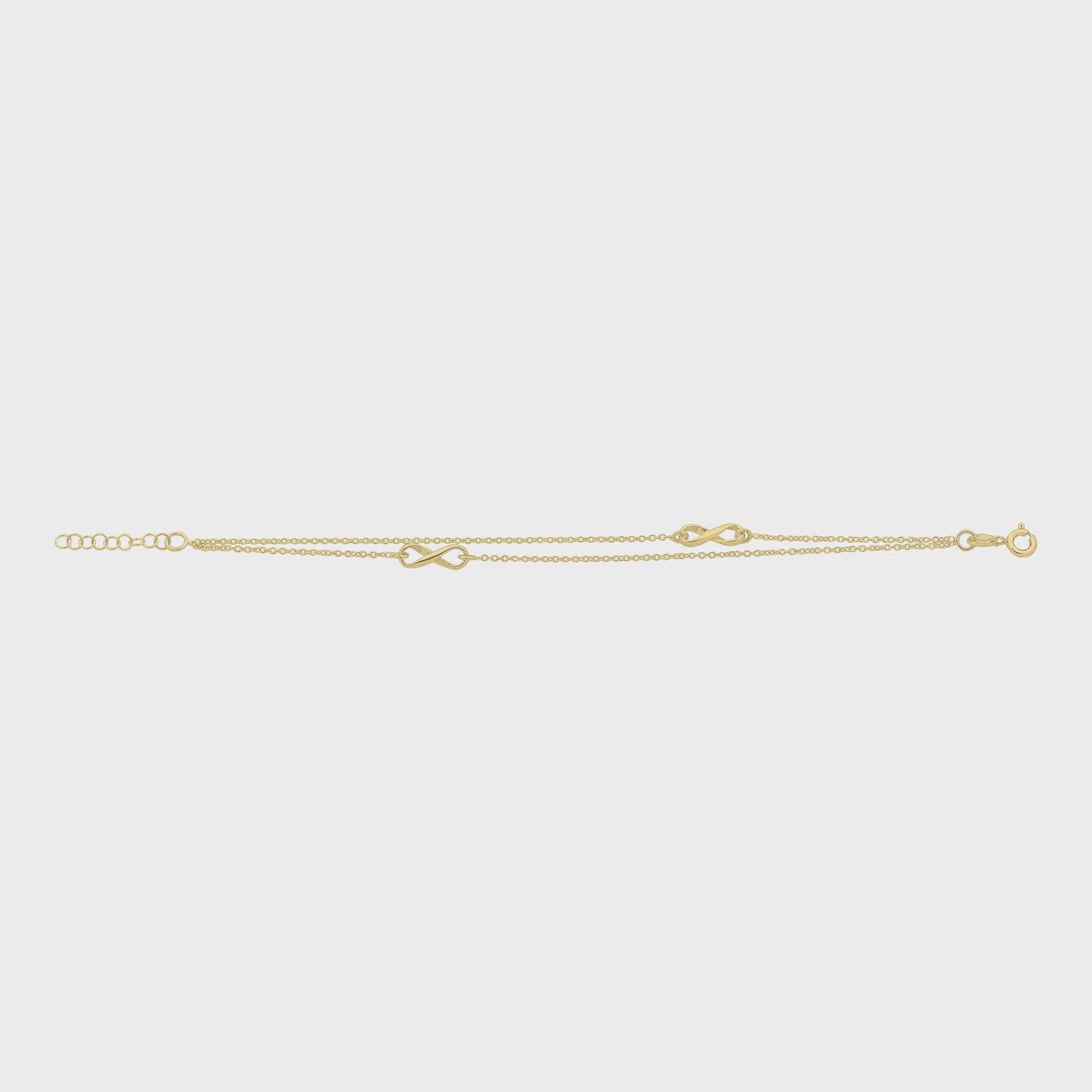 M3357 925 GOLD PLATED INFINITY BRACELET