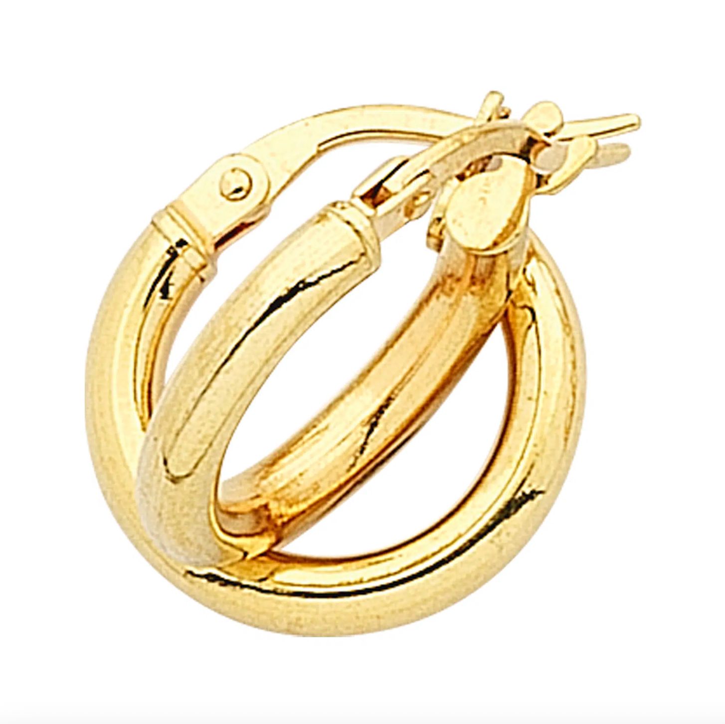 9ct gold silver filled hoops M2142