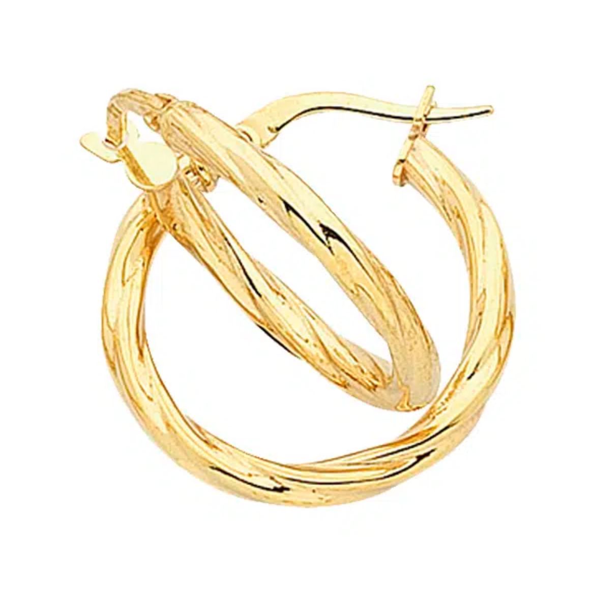 9ct gold silver filled hoops  M2247