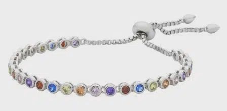 SS  multi colour cz bracelet  M2842