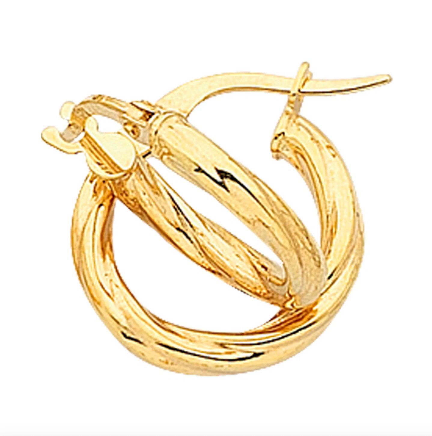 9ct gold silver filled hoops  M2146