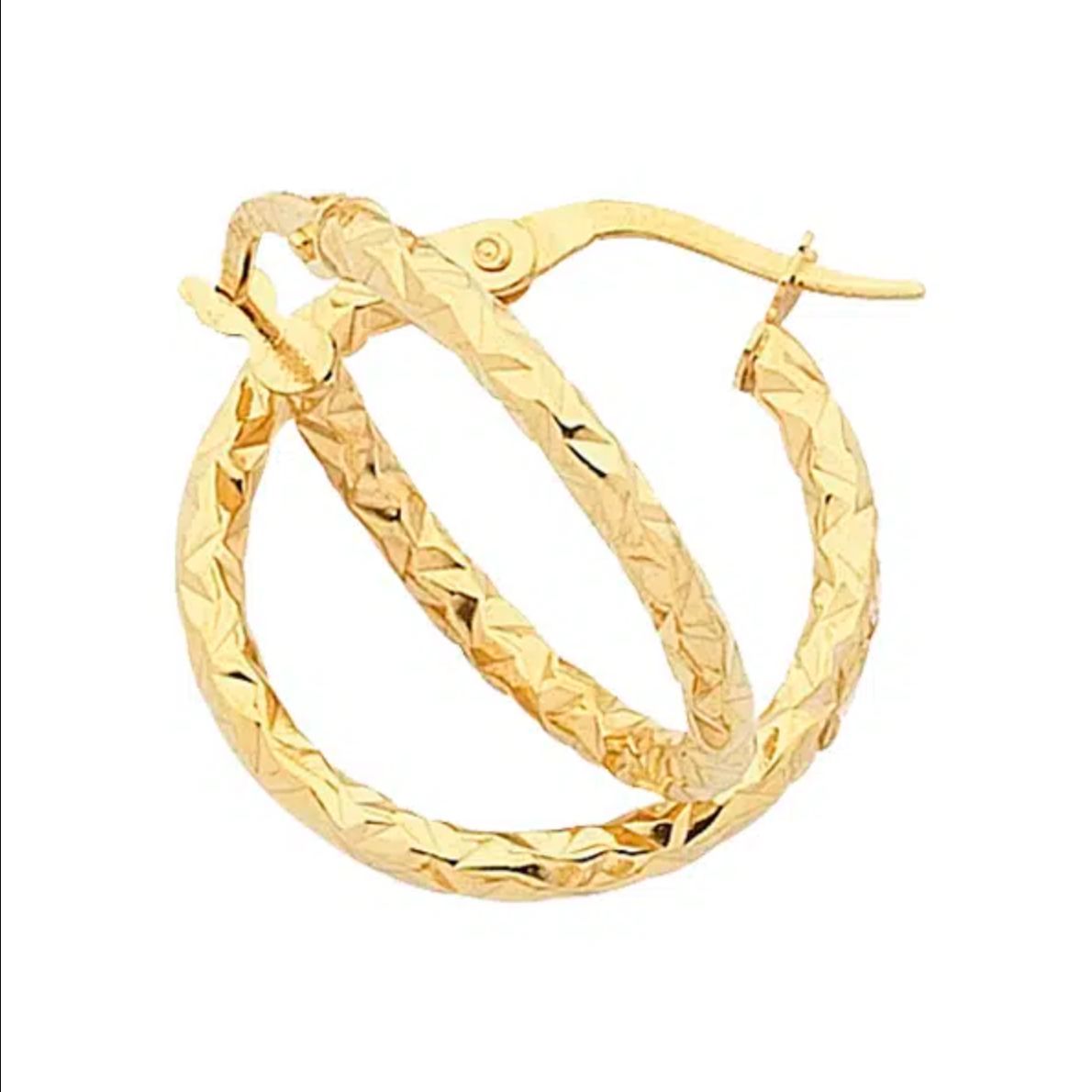 9ct gold silver filled hoops M2261