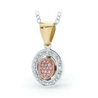MarkMcAskill P792PB-9WRYD-4 multi colour gold &amp; diamond pink diamond pendant