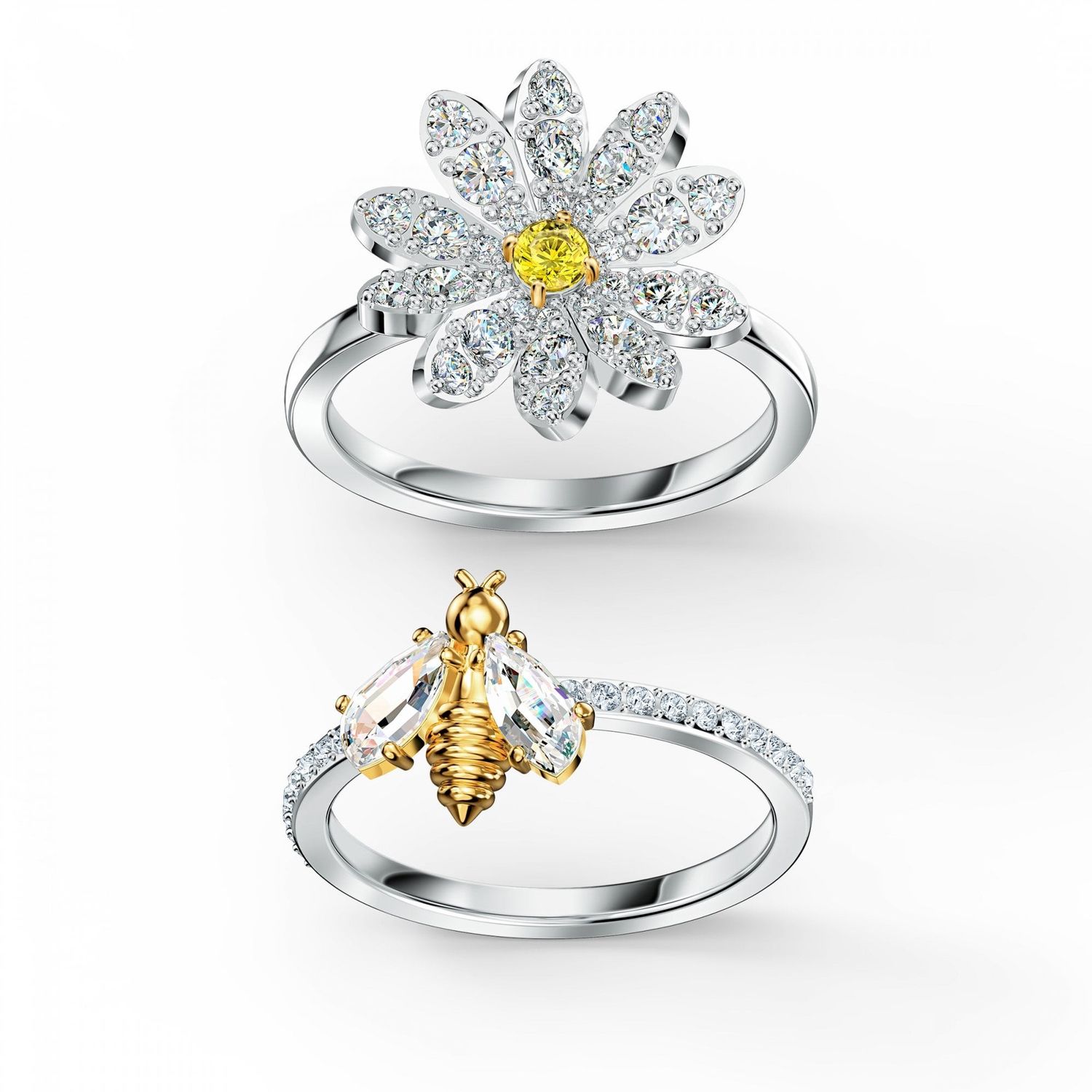 Swarovski Eternal Flower Ring Set Size 52
