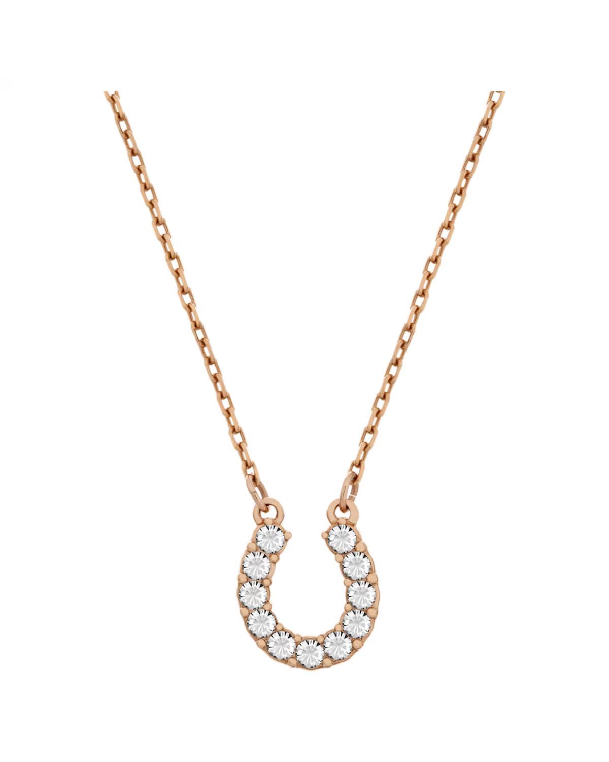 Swarovski Towards necklace Horseshoe White 18k rose gold plated