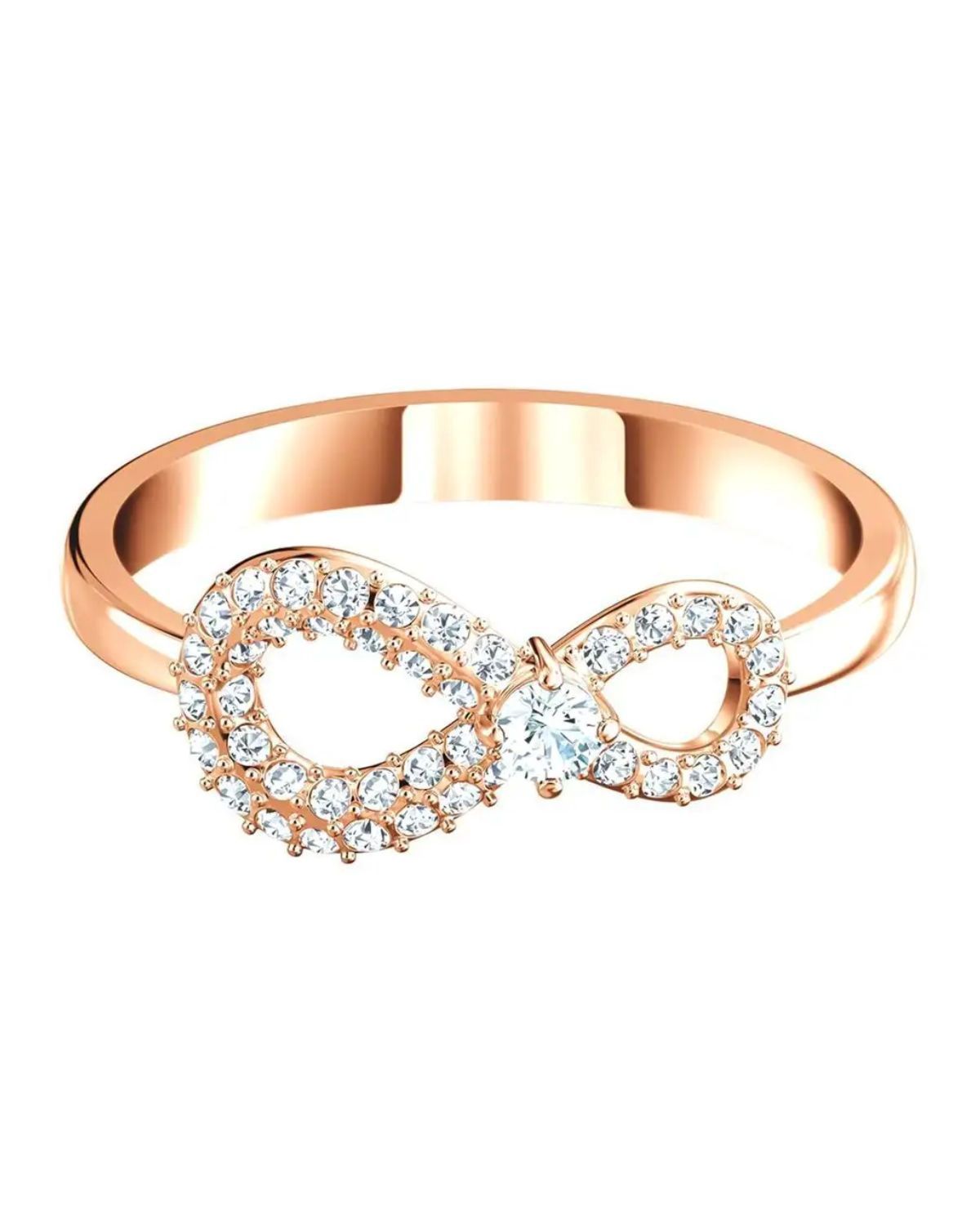 Ladies Infinity Ring Rose Gold 5518873 Size 55