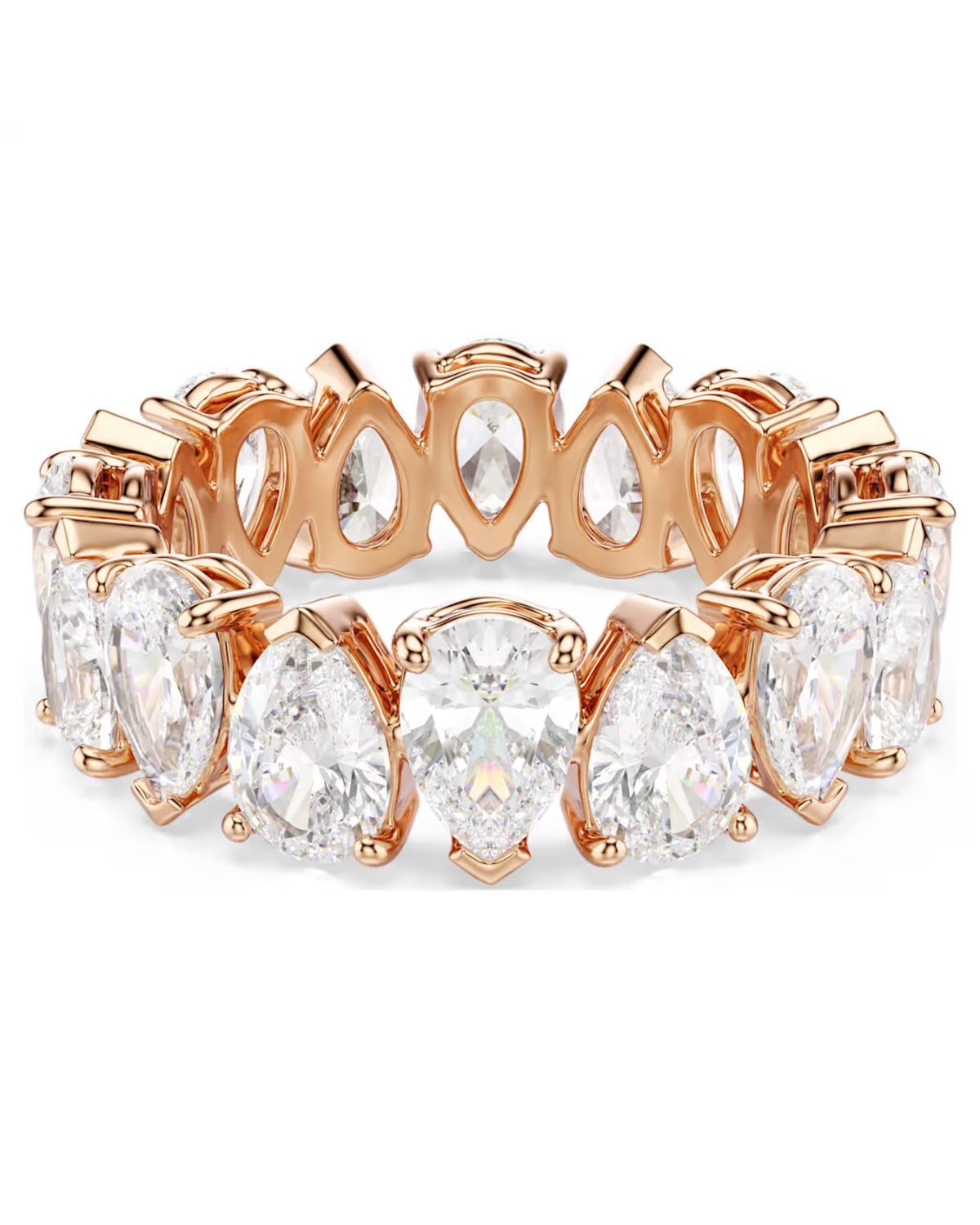 Ladies Matrix Vittore ring Pear cut 18k rose gold plating Size 50