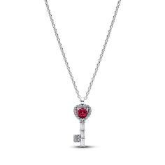 Heart key sterling silver collier with cherries ju