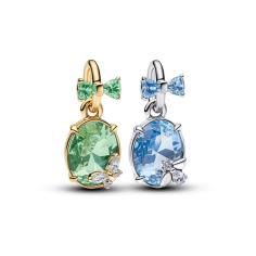 Bee and butterfly sterling silver and 14k gold-pla
