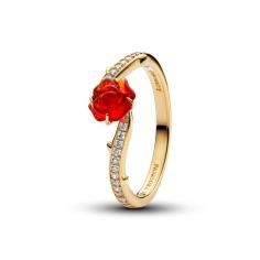 Disney Beauty and The Beast Rose 14k gold-plated r