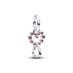 Connected hearts sterling silver dangle with salsa