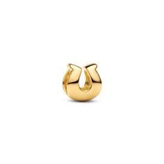 Horse shoe 14k gold-plated mini charm