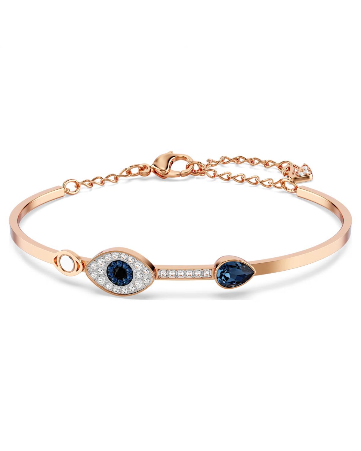 Symbolica bangle Evil eye, Blue, Mixed metal finish