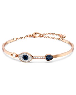 Symbolica bangle Evil eye, Blue, Mixed metal finish