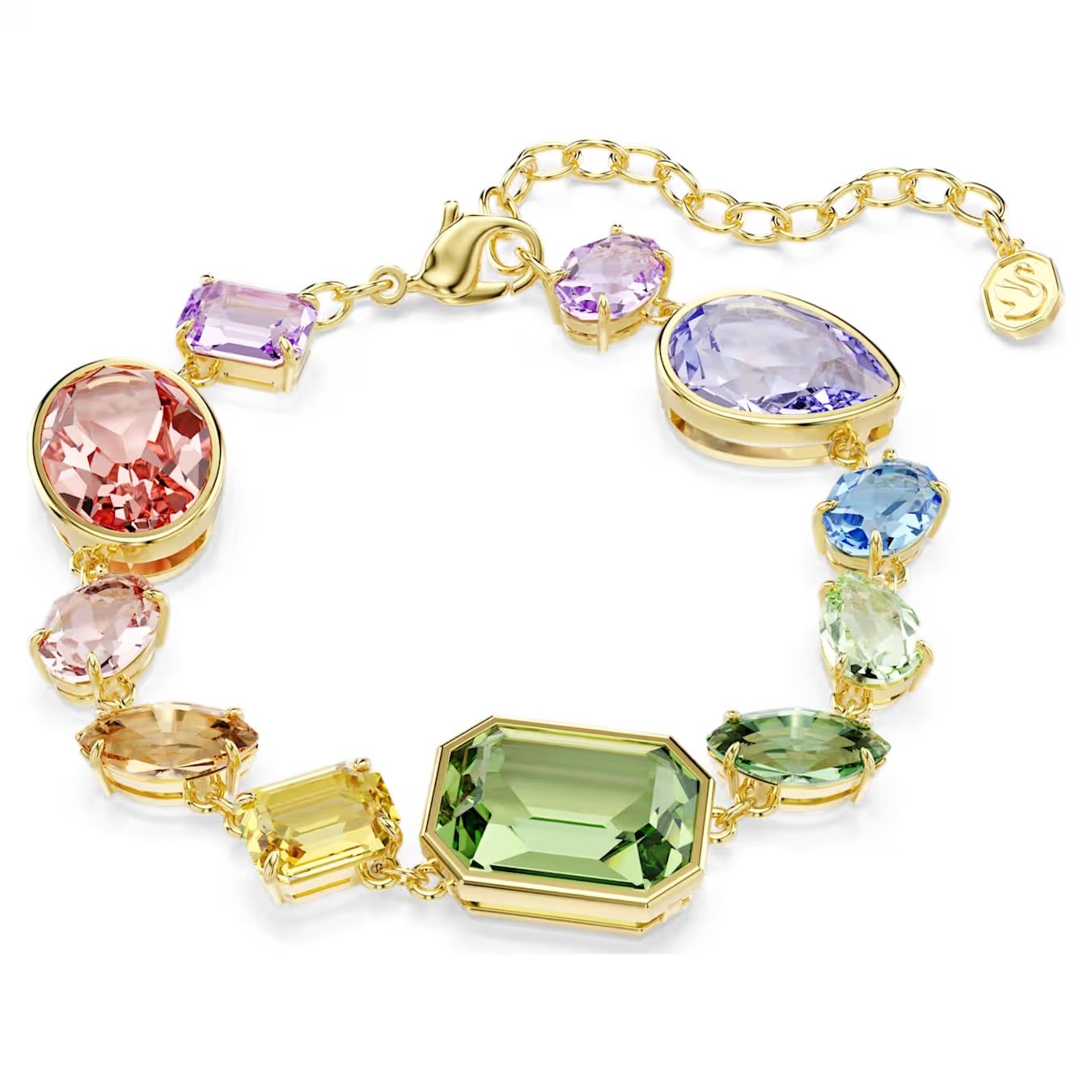 Gema bracelet Mixed cuts, Multicoloured, Gold-tone plated 5737453