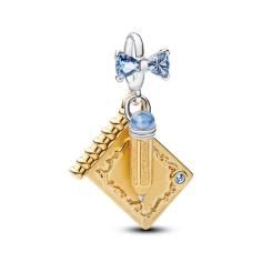 Dance card sterling silver and 14k gold-plated Dangle charm