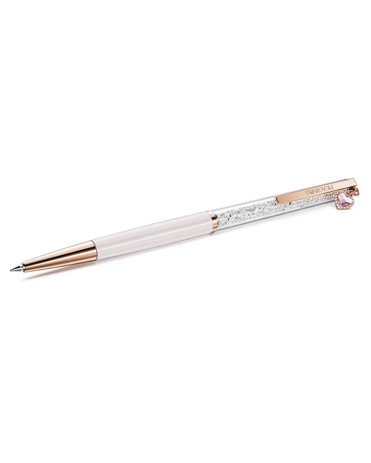 Crystalline ballpoint pen Heart, Pink, Pink lacquered, rose gold-tone plated 5732990