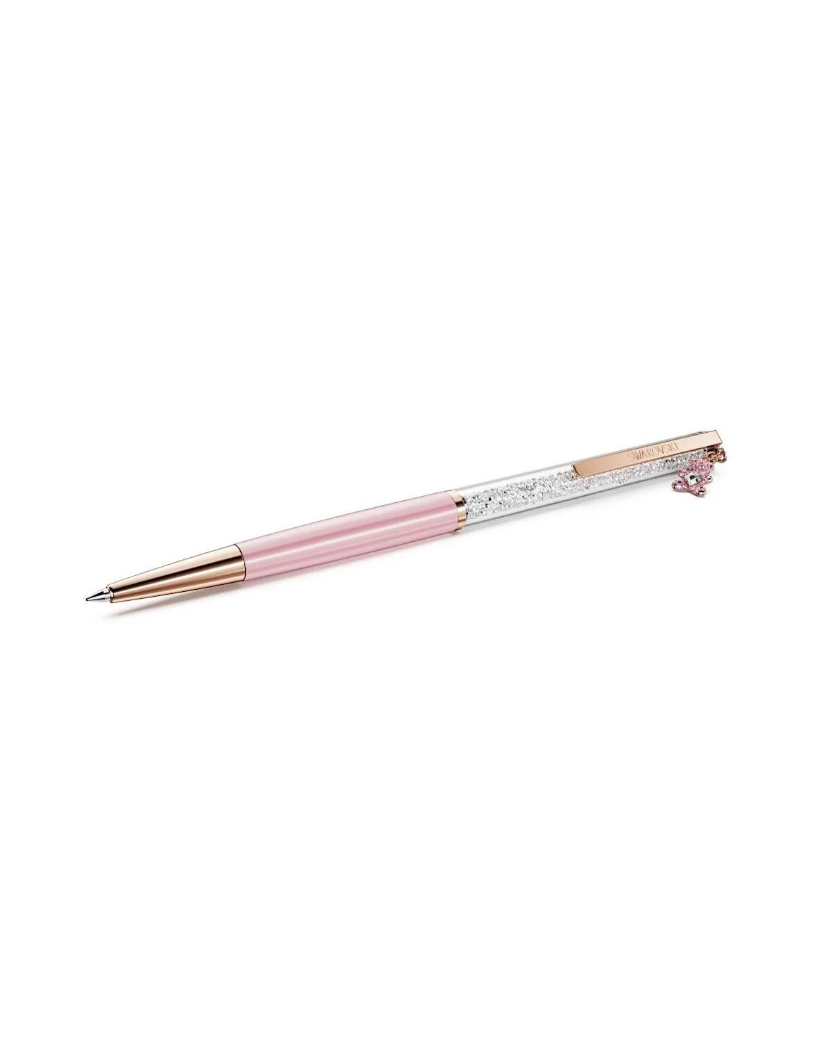 Crystalline ballpoint pen Teddy, Pink, Pink lacquered, Rose gold-tone plated 5744955