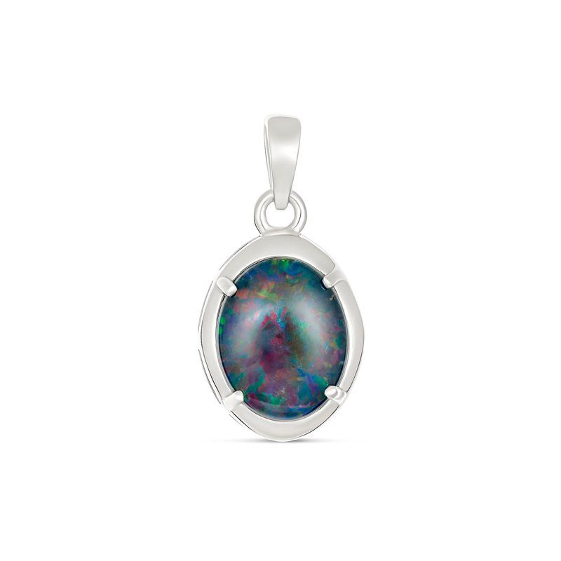 Marcelle Oval 11x9mm Triplet Opal Pendant