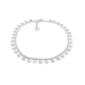 925 SS Disc Anklet 24cm + 3cm Ext