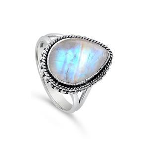 925 SS Moonstone Ring 14x10mm