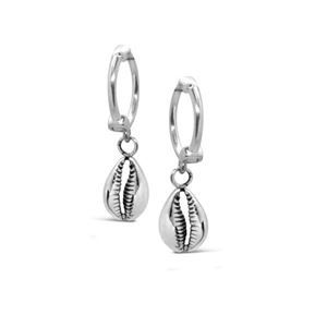 925 SS Cowrie Huggie Earrings 9mm