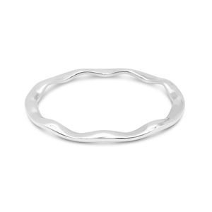 925 SS Flat Wave Bangle 6x65mm