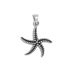 925 SS Oxidised Starfish Pendant