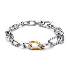 Sterling silver and 14k gold-plated link 562527C00-4