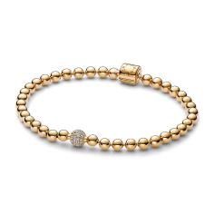 Pandora logo 14k gold-plated bracelet wi 568342C01-19